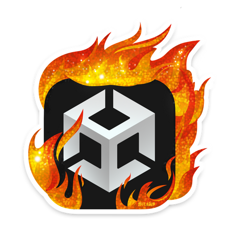 Flaming Unity Sticker