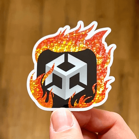 Flaming Unity Sticker