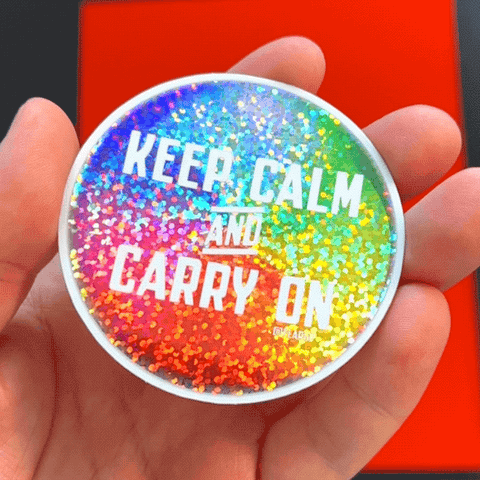 Keep Calm Spinner Sticker